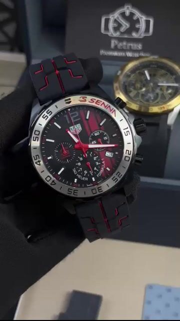 Video de TAG Heuer Fórmula 1 Senna 45mm - AÇO/MOSTRADOR PRETO - SILICONE