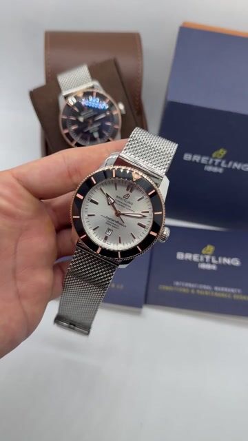 Video de Breitling Superocean 44mm - AÇO COM ROSE/MOSTRADOR BRANCO