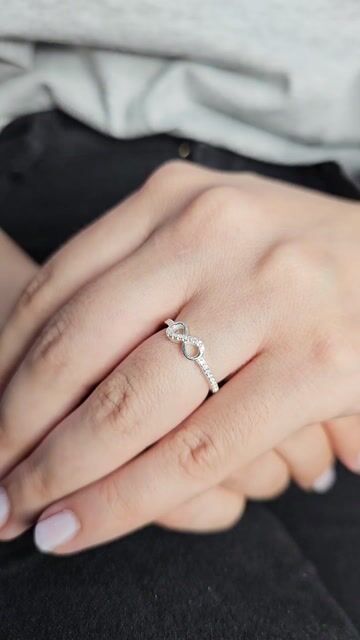 Video de Anillo Infinito Con Piedras Plata 925 Amor 1.6Grs - Z5