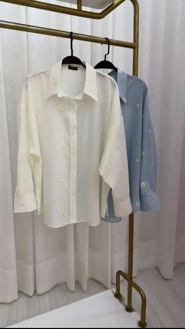 Video de Camisa Algodao Bordado Hotpink