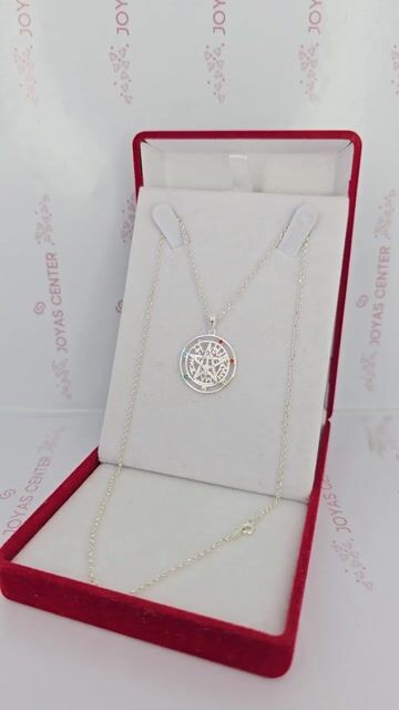 Video de Collar De Plata 925 Tetragrammaton Chakras Mini Rolo C1936 Plateado