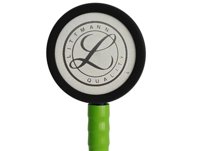 Vídeo de Estetoscópio 3M Littmann® Classic III 5875 - Tubo Verde Limão, Acabamento Smoke, Conector Azul
