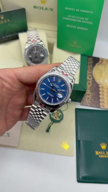 Video de Rolex Datejust - 40mm - Mostrador azul