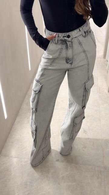 Video de Calça Jeans Cargo Glitz