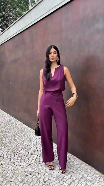 Vídeo de Conjunto Camélia Feminino Blusa Calça Pantalona Marrant