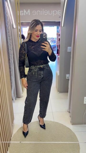 Video de CALÇA JEANS MOM 100%