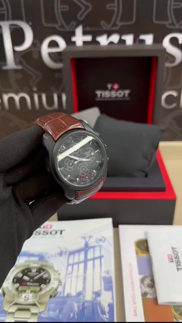 Video de Tissot chronograph 41mm - AÇO PRETO/MOSTRADOR PRETO - COURO