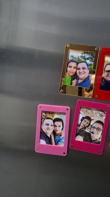 Video de Porta Retrato Magnético polaroid Instax Mini acrílico cristal e colorido moldura foto 6x9