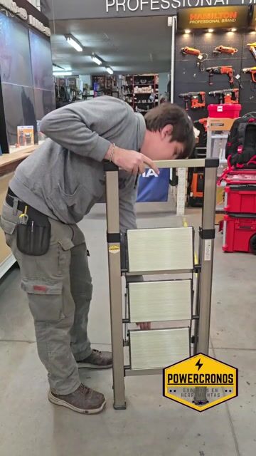 Video de ESCALERA DE HOGAR 3 ESCALONES FINA ALUMINIO ANODIZADO OCRE CRONOS