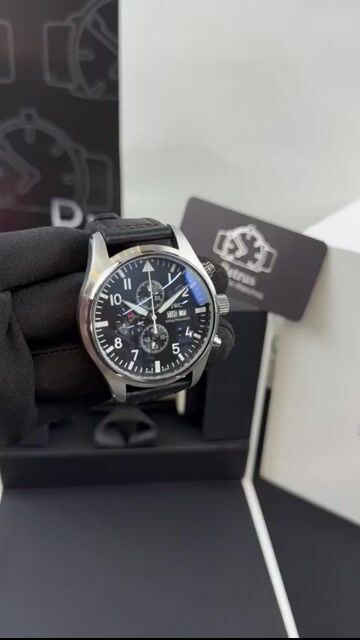 Video de IWC Pilot Chronograph 41mm - Aço/Mostrador Preto - COURO