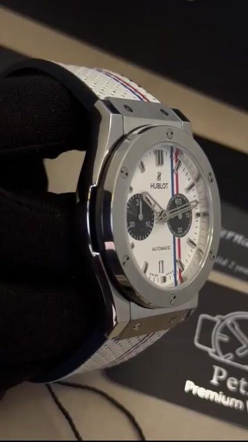Video de Hublot Vendome Classic Chrono 45mm - AÇO/MOSTRADOR BRANCO - SILICONE
