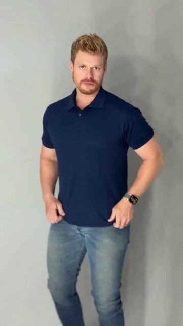 Vídeo de Camisa Polo Masculina Algodão Básica Manga Curta
