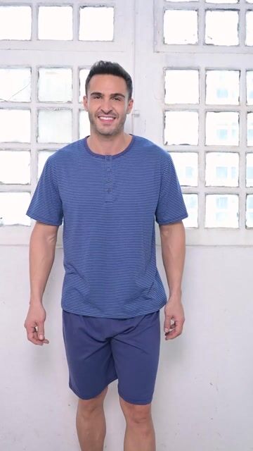 Video de Pijama Lencatex Art. 27551 Hombre manga corta y short jersey T. S al XL