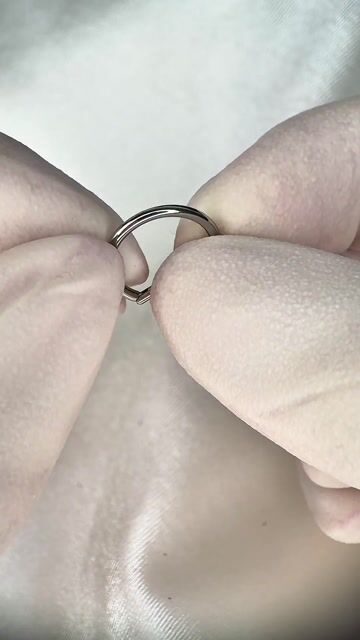 Vídeo de Argola d'ring lisa cliker 1.2 - Titânio Natural