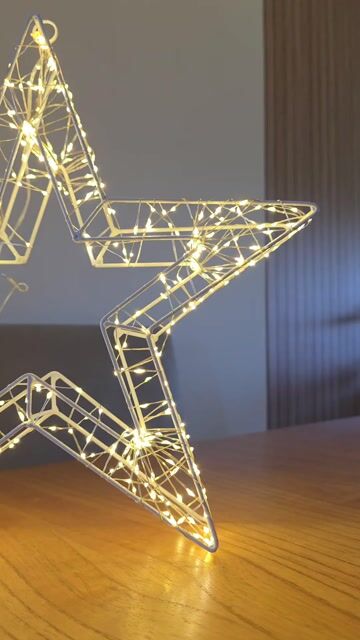 Video de Adorno Estrella 40x40x8 cm Luminosa LED Decoración Fiestas, Bodas y Eventos