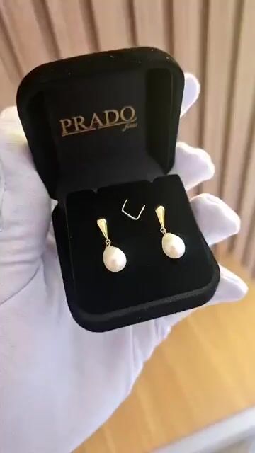 Video de Brinco De Ouro 18k Pérola Natural Gota
