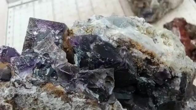 Video de 4 Piezas Fluorita con Calcita | Espécimen 2lbs