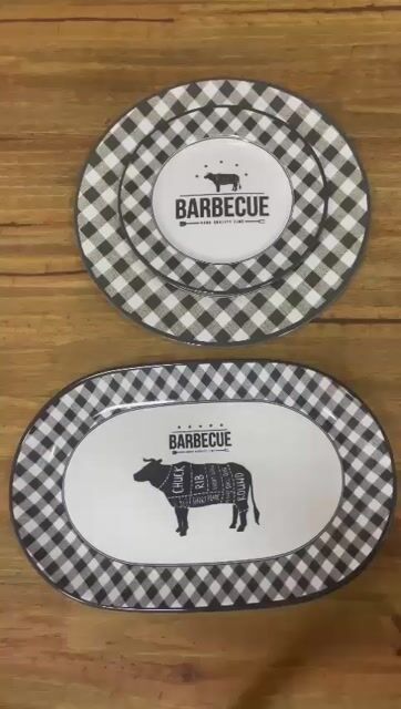 Video de Kits com 8 e 12 Unidades Pratos Rasos e Sobremesa - Coleção Churrasco Barbecue Alleanza