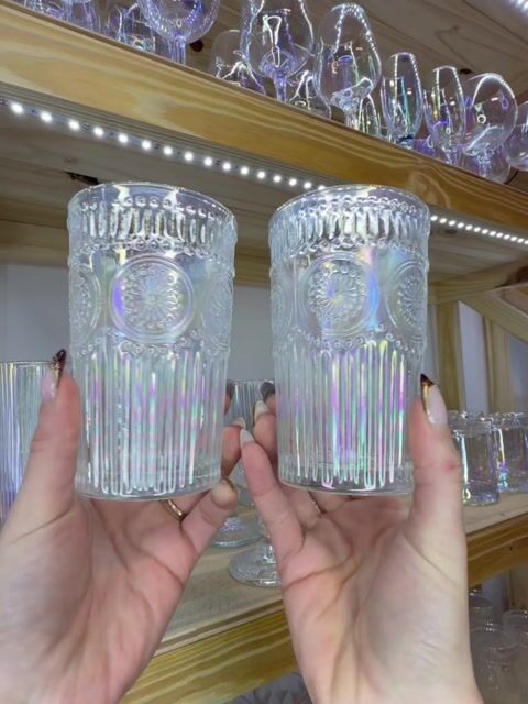 Video de Set x6 Vasos Vidrio Arabescos Tornasol 380ml