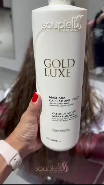 Video de Kit Escova Progressiva Realinhamento Gold Luxe Térmico Souple Liss 2x1l