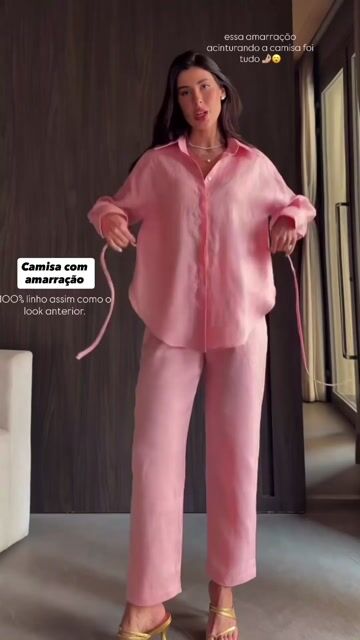Video de Calça reta linho