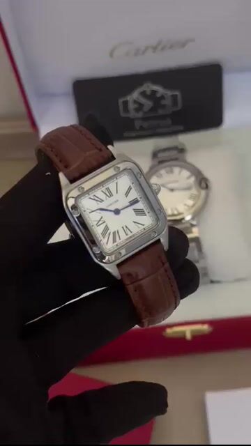 Video de Cartier Panthère 25mm - AÇO/MOSTRADOR BRANCO - COURO