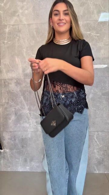 Video de KIT 2 BLUSAS DE MALHA COM RENDA NA BARRA BRANCA E PRETA LUNA