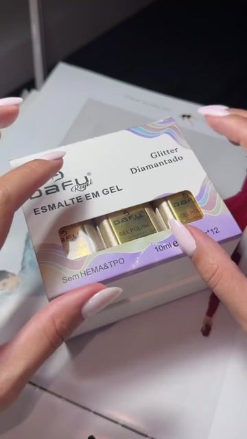 Vídeo de Esmalte em Gel Coleção Glitter Diamantado 12 Cores Dafu