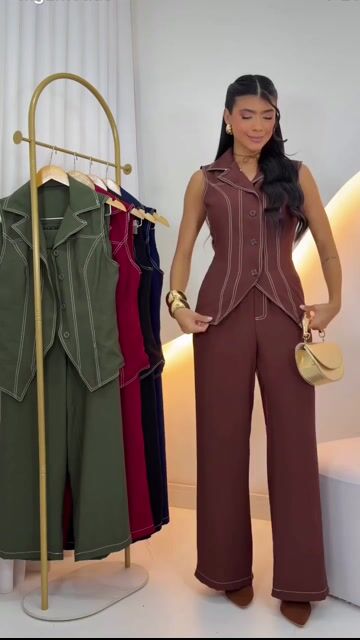 Video de 1010425 CONJ COLETE LAVINIA C CALÇA MARROM