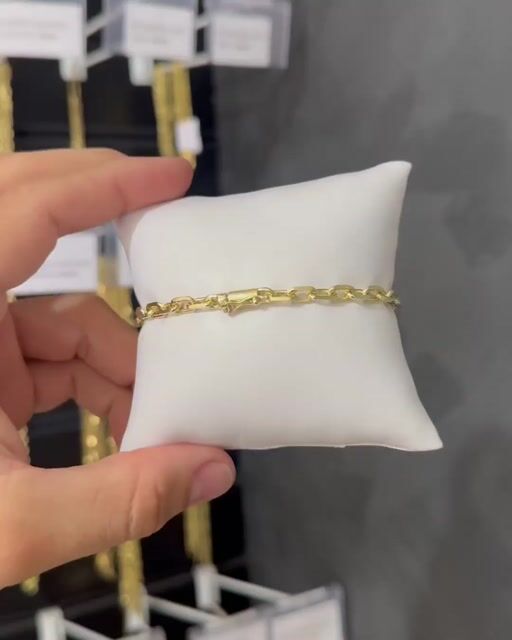Vídeo de PULSEIRA CADEADO DE QUINA 5MM - 21CM (MOEDA ANTIGA)