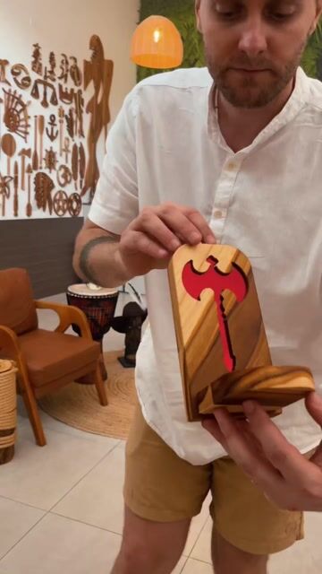 Vídeo de Porta Vela e Incenso Xangô - 20cm Alt