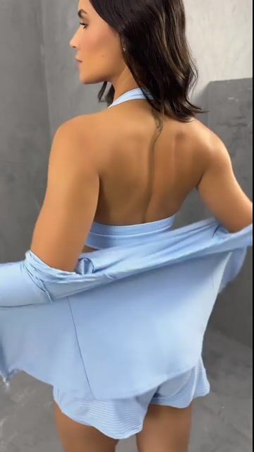 Vídeo de Bomber Thay Textura Azul
