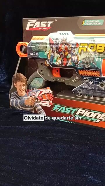 Video de Pistola Fast Robot Con Tambor Lanza Dardos X12 Graffiti