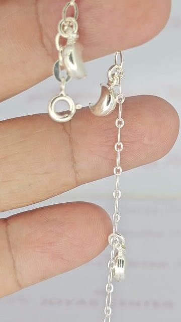 Video de Pulsera Plata 925 Con Dijes De Lunas 18 Cm Pd - C2260