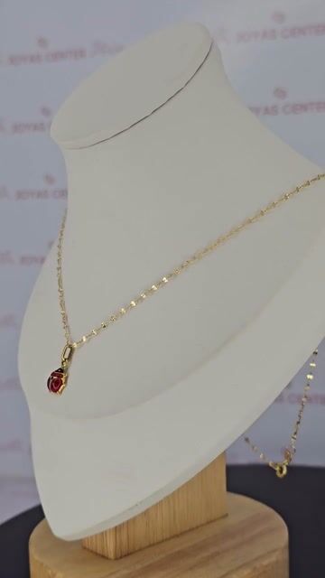 Video de Collar Espejito Y Vaquita Oro 18k 1.6 Gr 45 Cm C2246