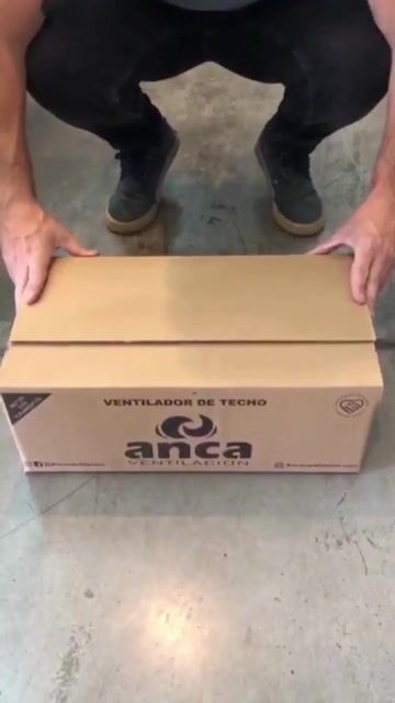 Video de Ventilador de techo ANCA platil c/palas de madera wengue.