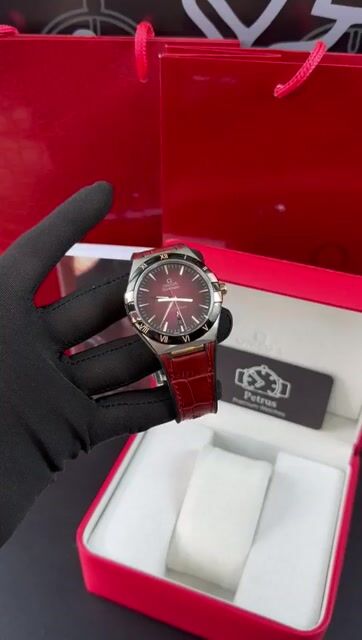 Video de Omega Constellation 40mm - AÇO/MOSTRADOR VERMELHO - COURO
