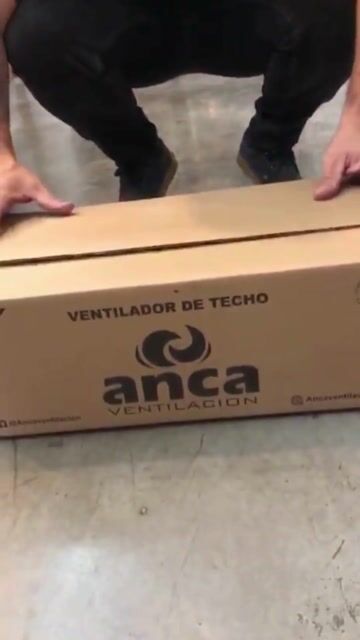 Video de Ventilador de techo ANCA blanco c/portapalas y palas de madera blancas.