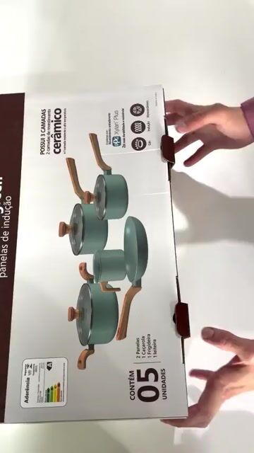 Video de Jogo de Panelas de Indução Pratic Cook Green 5 Peças Revestimento Cerâmico Mimo Style