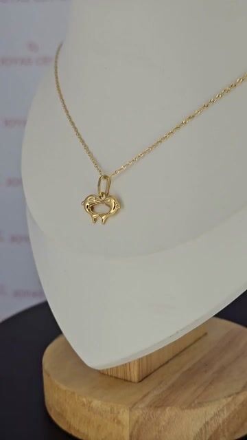 Video de Collar Oro 18k Delfines Enamorados 45cm 1.8 Gr Oi-c2218