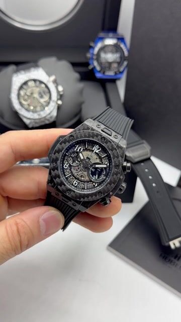 Video de Hublot Big Bang 43mm - FIBRA DE CARBONO PRETO/MOSTRADOR SKELETON - SILICONE