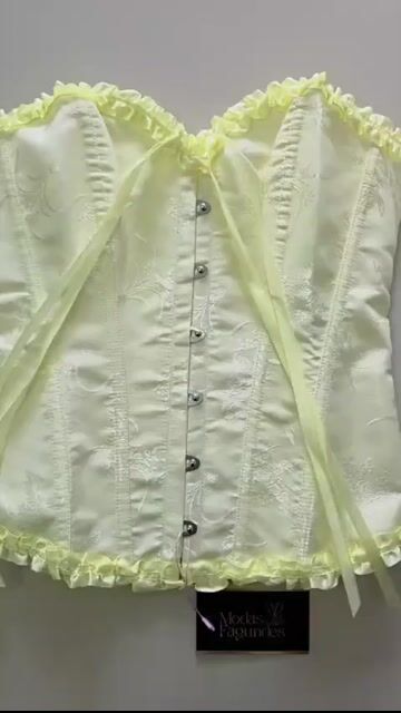 Video de Corset Corpete Espartilho Cinta Modela Cintura Brocado Sexy