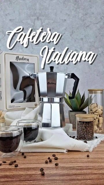 Video de Cafetera Italiana Hudson Aluminio Pulido 12 Pocillos Cafe