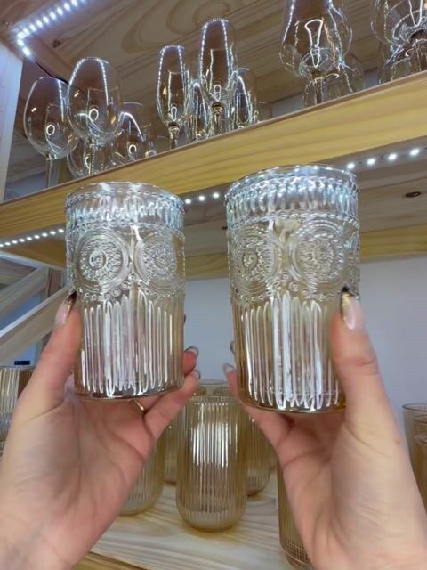 Video de Set x6 Vasos Vidrio Arabescos Ambar 380ml