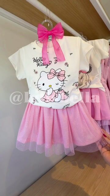 Vídeo de Conjunto Hello Kitty (Saia Tule) - Tam: 2, 4, 6, 8, 10, 12 e 14 anos