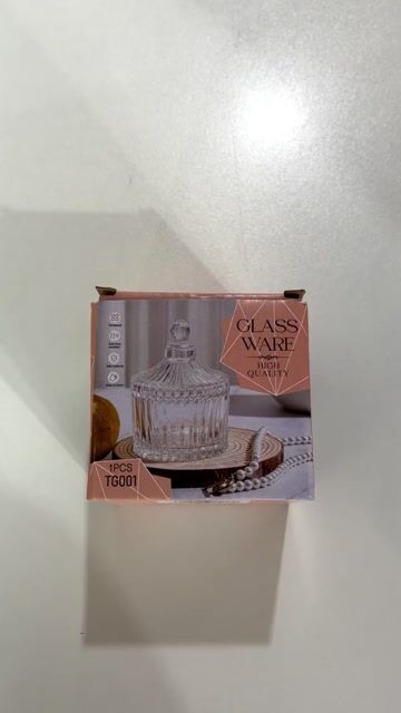 Video de Mini Bomboniere de Vidro com Tampa 6,8x8 cm High Quality