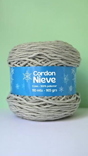 Video de Cordón Nieve 100 % poliéster de 3 mm ovillo x 110 Metros
