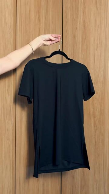 Video de Camiseta Performance Alongada Oversized - Azul