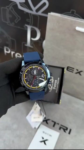 Video de EXTRI X6123 45mm - Aço/Mostrador Preto - SILICONE
