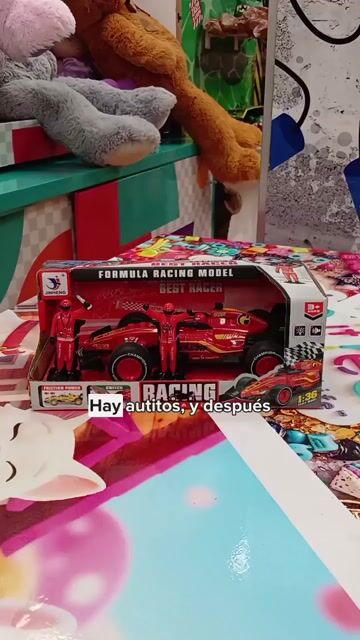 Video de Auto Rojo F1 Tracción 1:36 Con 2 Personajes F1 Racing